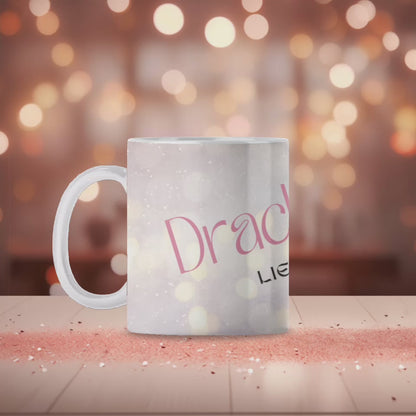 Drachen Liebe, Spruch Tasse mit süßem Rosa Drachen